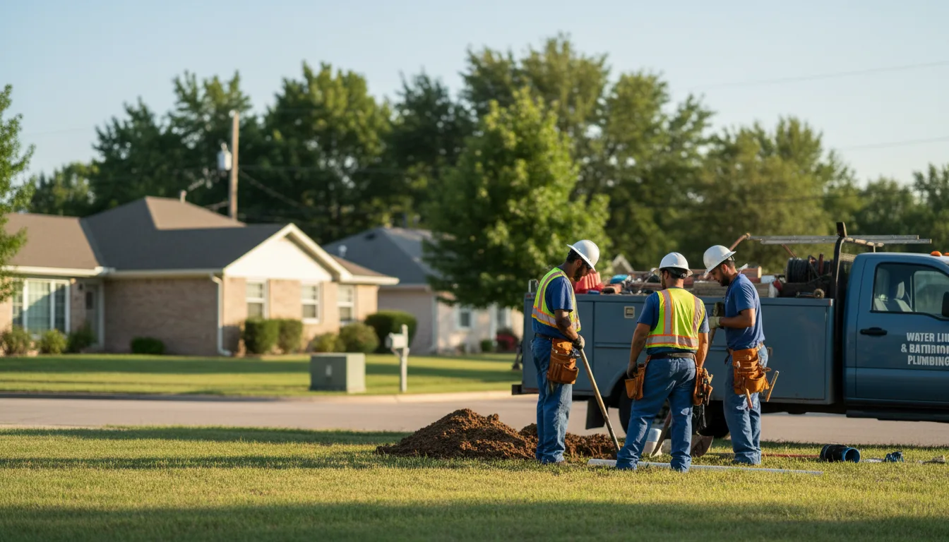 Residential water line and bathroom plumbing service in Altamont, KS